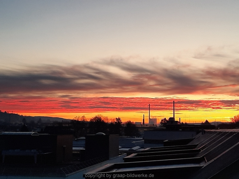 14.01.2020 - Sonnenaufgang über Esslingen